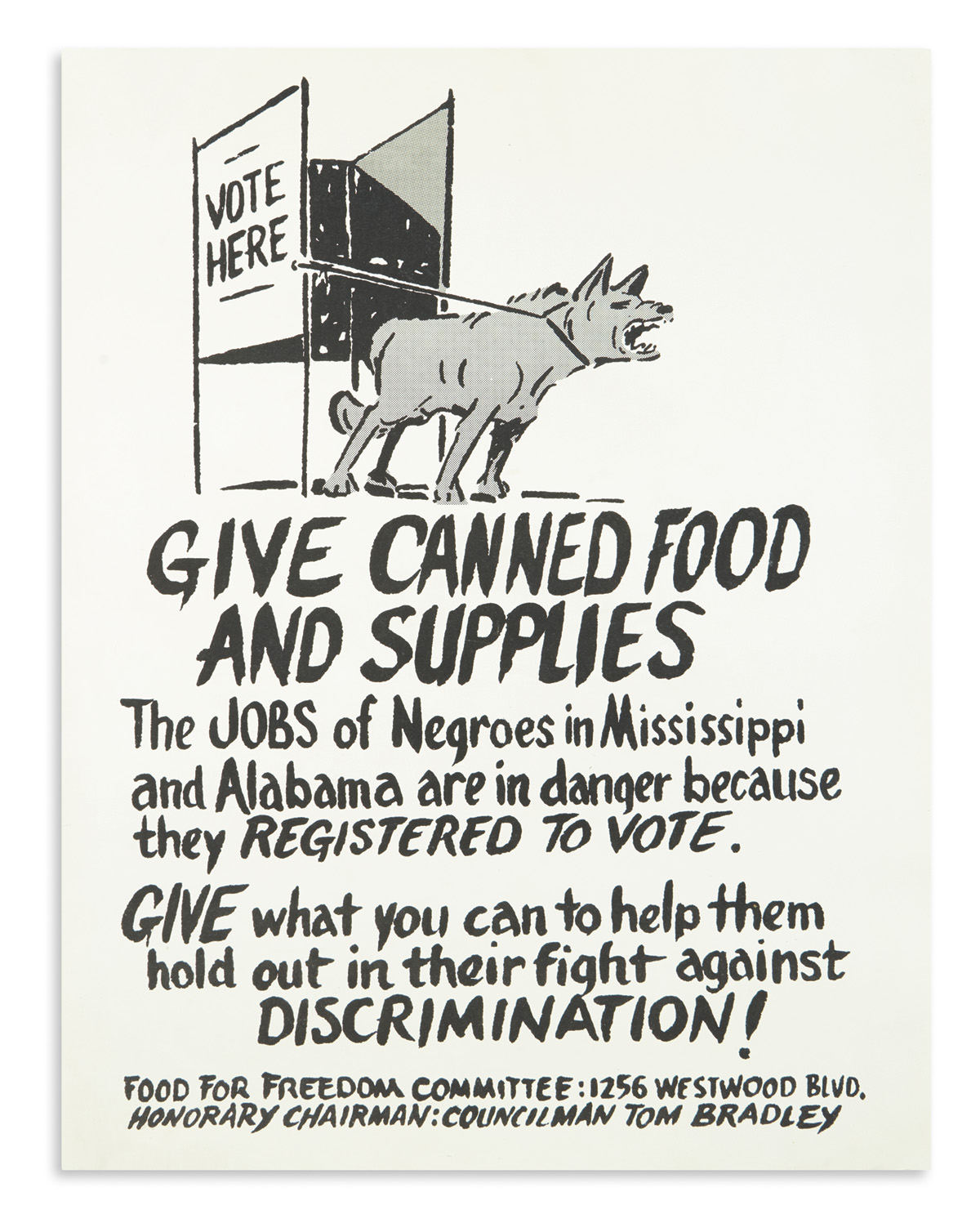 (CIVIL RIGHTS.) Give Canned Food and Supplies.
